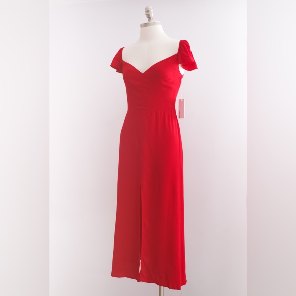 Reformation Baxley Dress in Cherry • US 4 • NWT - Picture 6 of 13